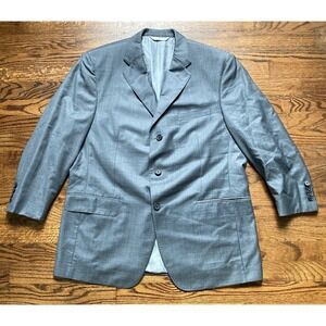 Samuelsohn Blazer Mens Size 43R Gray Super 150s Wool Jacket Sport Coat 3 Button